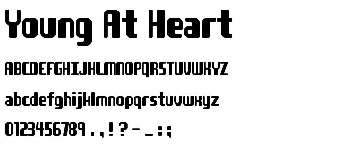 Young at heart font